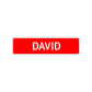 David Street Sign Children Name Room Plate