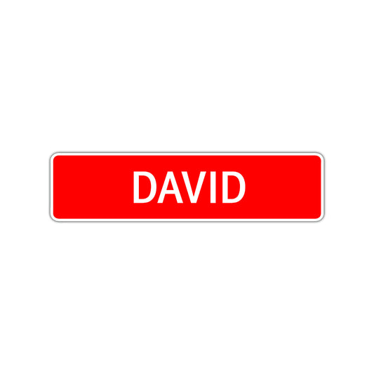 David Street Sign Children Name Room Plate