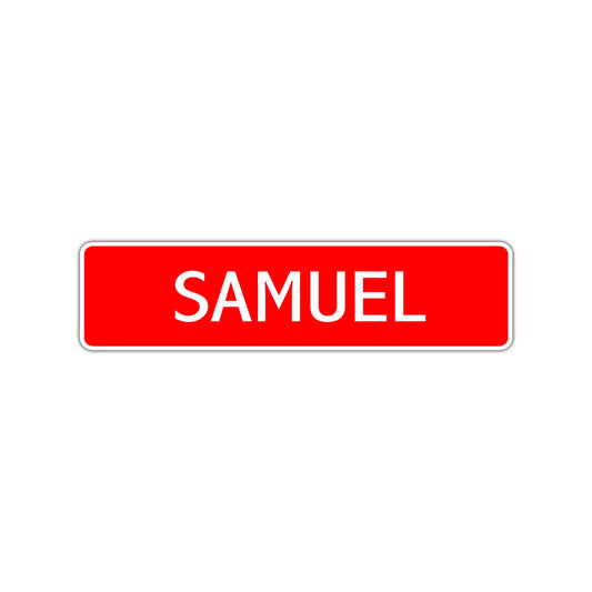 Samuel Street Sign Children Name Room Plate