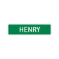 Henry Street Sign Children Name Room Plate