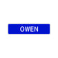 Owen Street Sign Children Name Room Plate