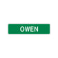 Owen Street Sign Children Name Room Plate