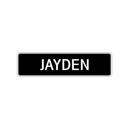 Jayden Street Sign Children Name Room Plate
