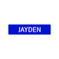 Jayden Street Sign Children Name Room Plate