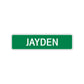 Jayden Street Sign Children Name Room Plate