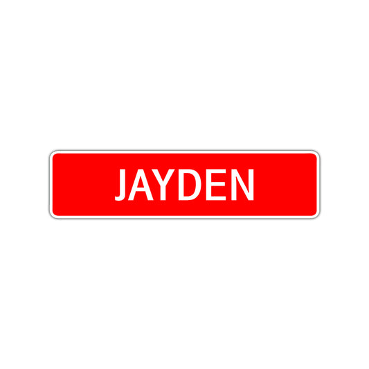 Jayden Street Sign Children Name Room Plate