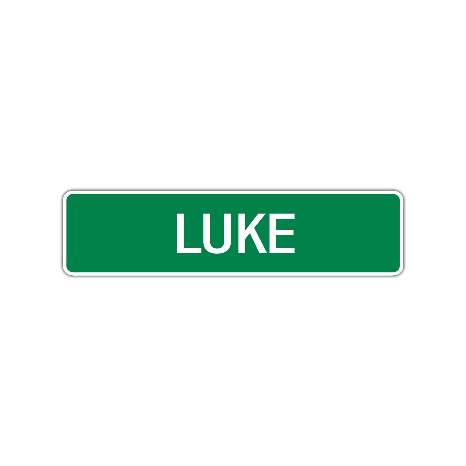 Luke Street Sign Children Name Room Plate