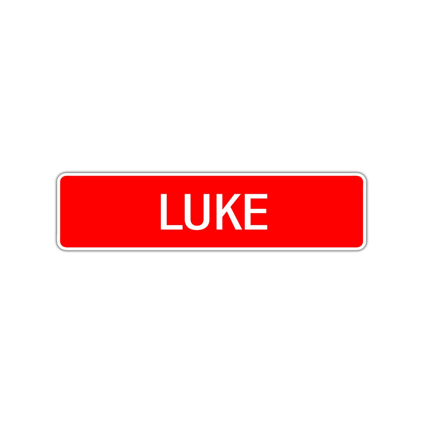 Luke Street Sign Children Name Room Plate