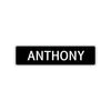 Anthony Street Sign Children Name Room Plate