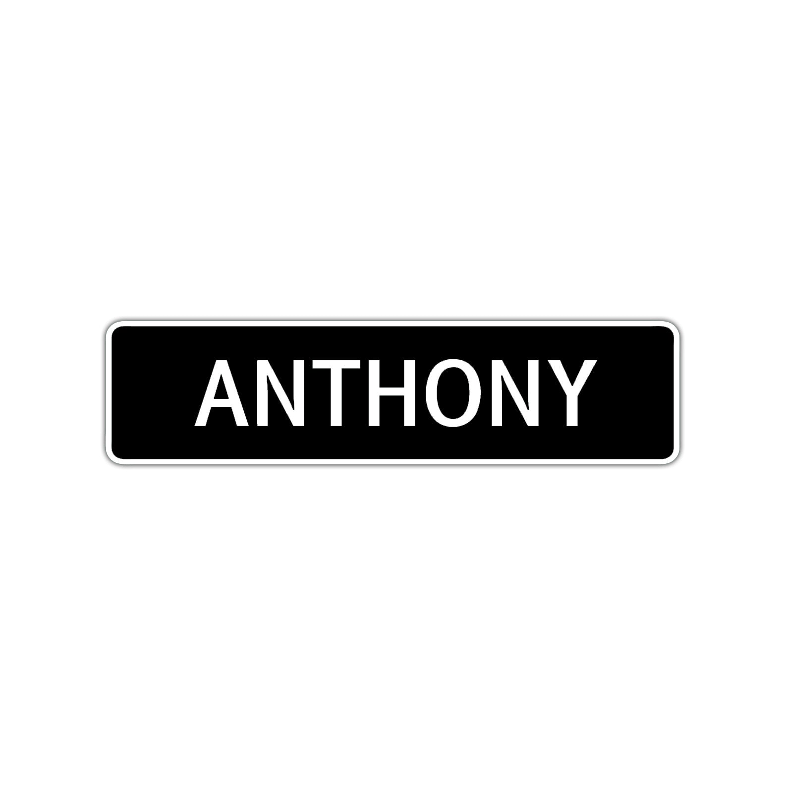 Anthony Street Sign Children Name Room Plate