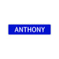 Anthony Street Sign Children Name Room Plate