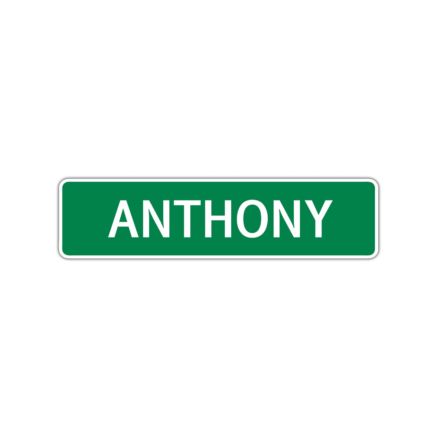 Anthony Street Sign Children Name Room Plate