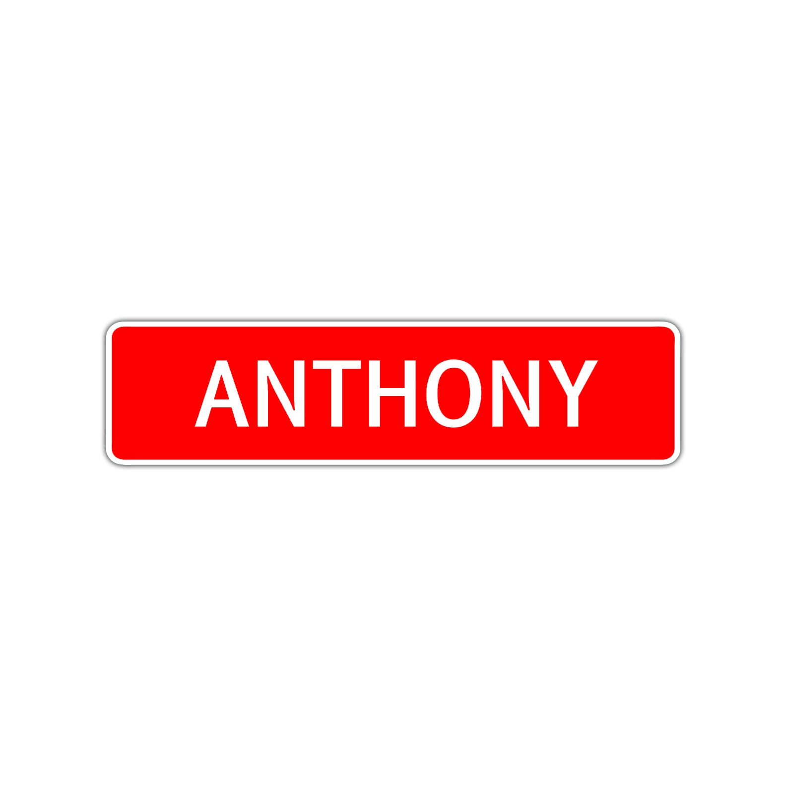Anthony Street Sign Children Name Room Plate