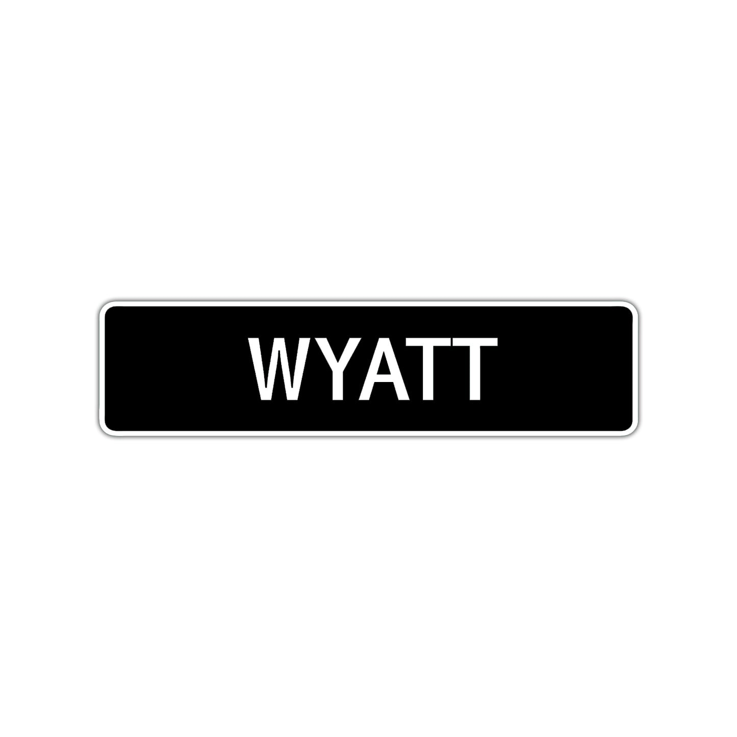 Wyatt Street Sign Children Name Room Plate