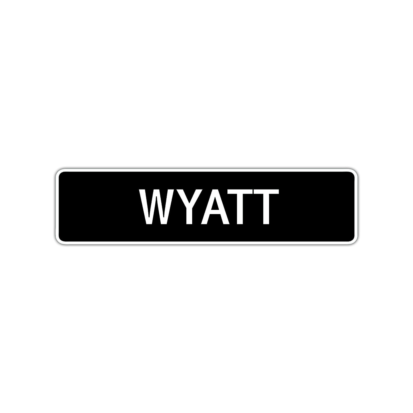Wyatt Street Sign Children Name Room Plate