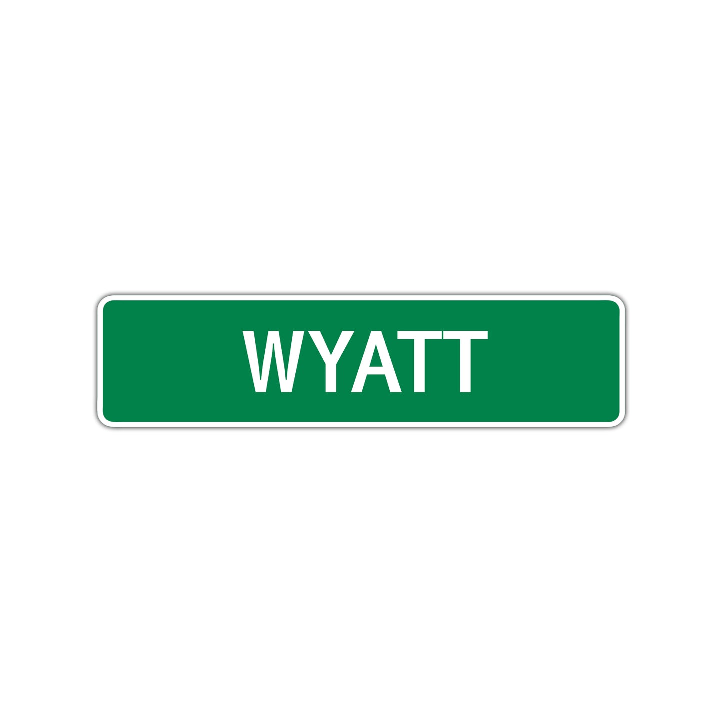 Wyatt Street Sign Children Name Room Plate