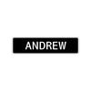 Andrew Street Sign Children Name Room Plate