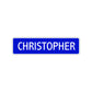 Christopher Street Sign Children Name Room Plate