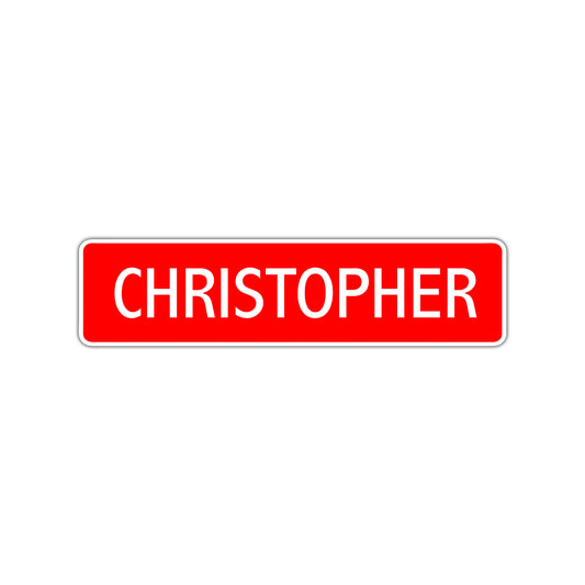 Christopher Street Sign Children Name Room Plate