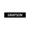 Grayson Street Sign Children Name Room Plate
