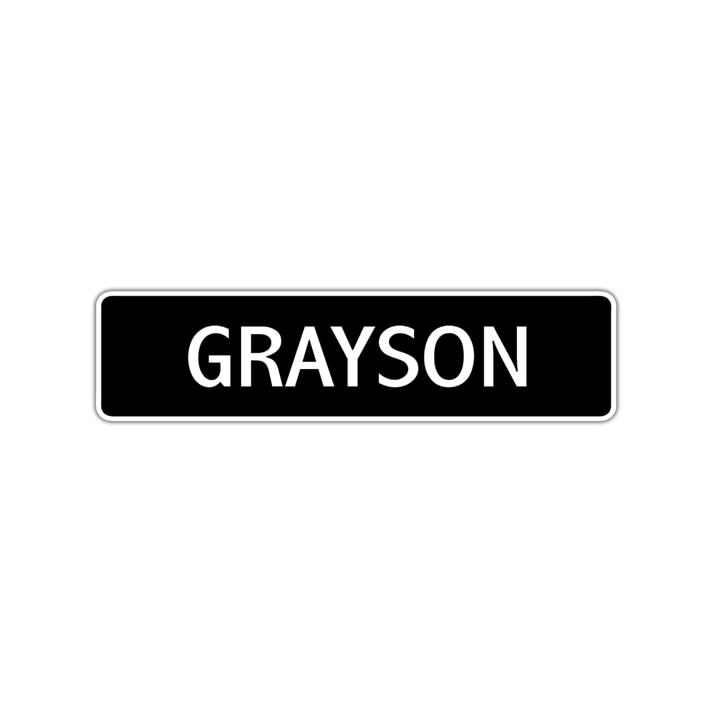Grayson Street Sign Children Name Room Plate