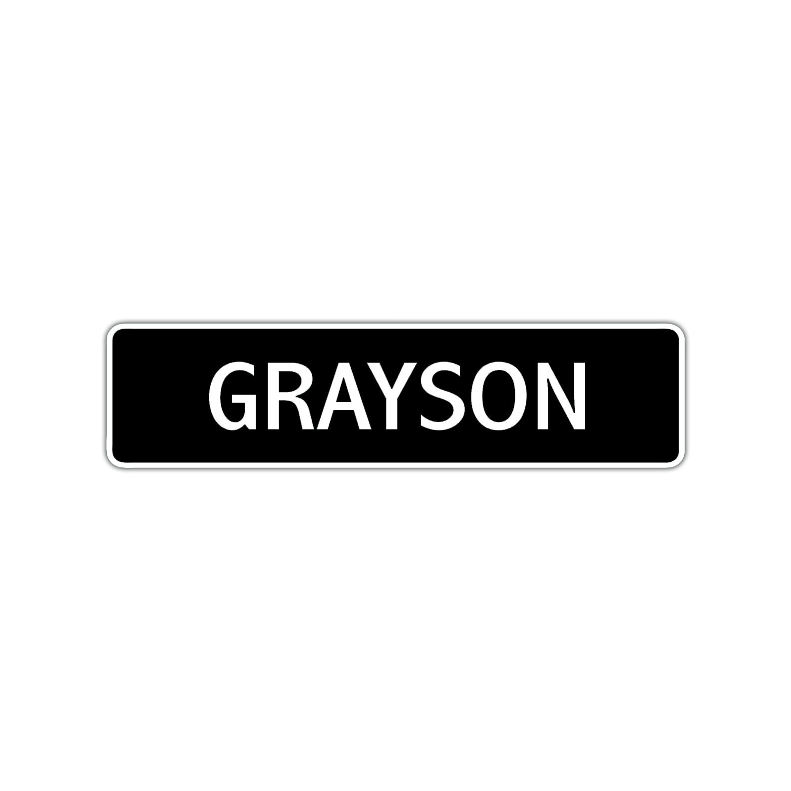 Grayson Street Sign Children Name Room Plate