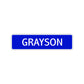 Grayson Street Sign Children Name Room Plate