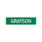 Grayson Street Sign Children Name Room Plate