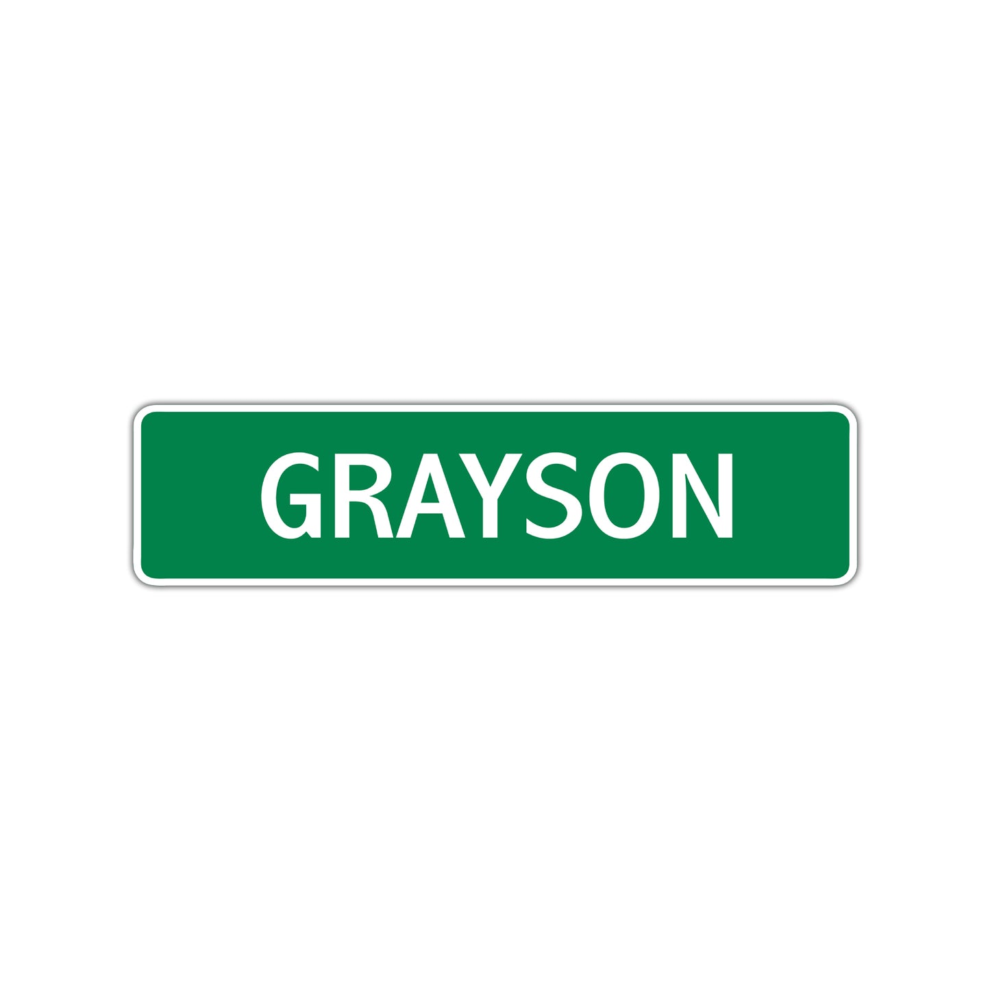 Grayson Street Sign Children Name Room Plate