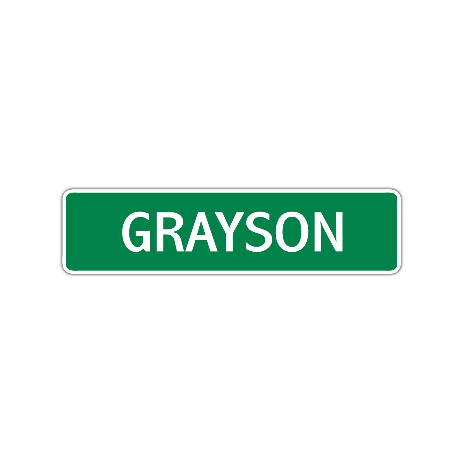 Grayson Street Sign Children Name Room Plate