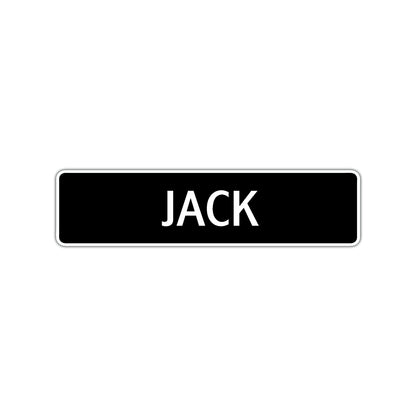 Jack Street Sign Children Name Room Plate