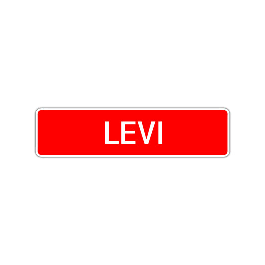 Levi Street Sign Children Name Room Plate