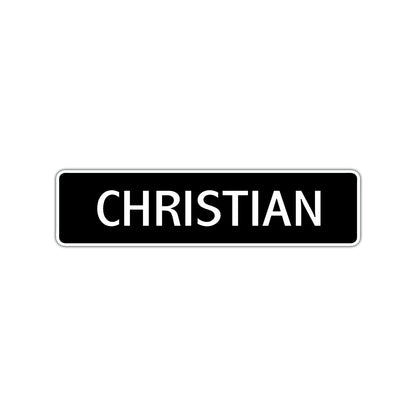 Christian Street Sign Children Name Room Plate