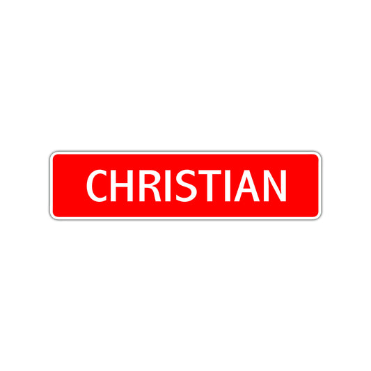 Christian Street Sign Children Name Room Plate
