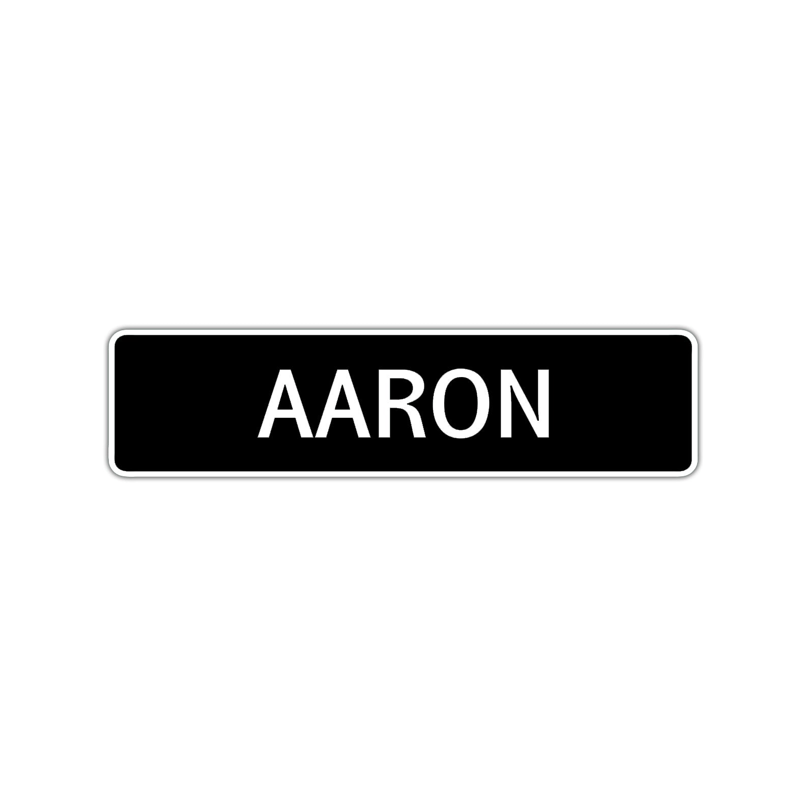 Aaron Street Sign Children Name Room Plate