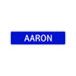 Aaron Street Sign Children Name Room Plate