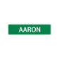 Aaron Street Sign Children Name Room Plate
