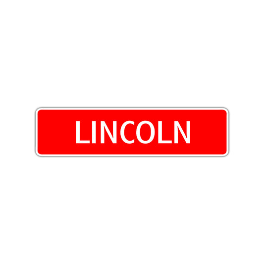 Lincoln Street Sign Children Name Room Plate