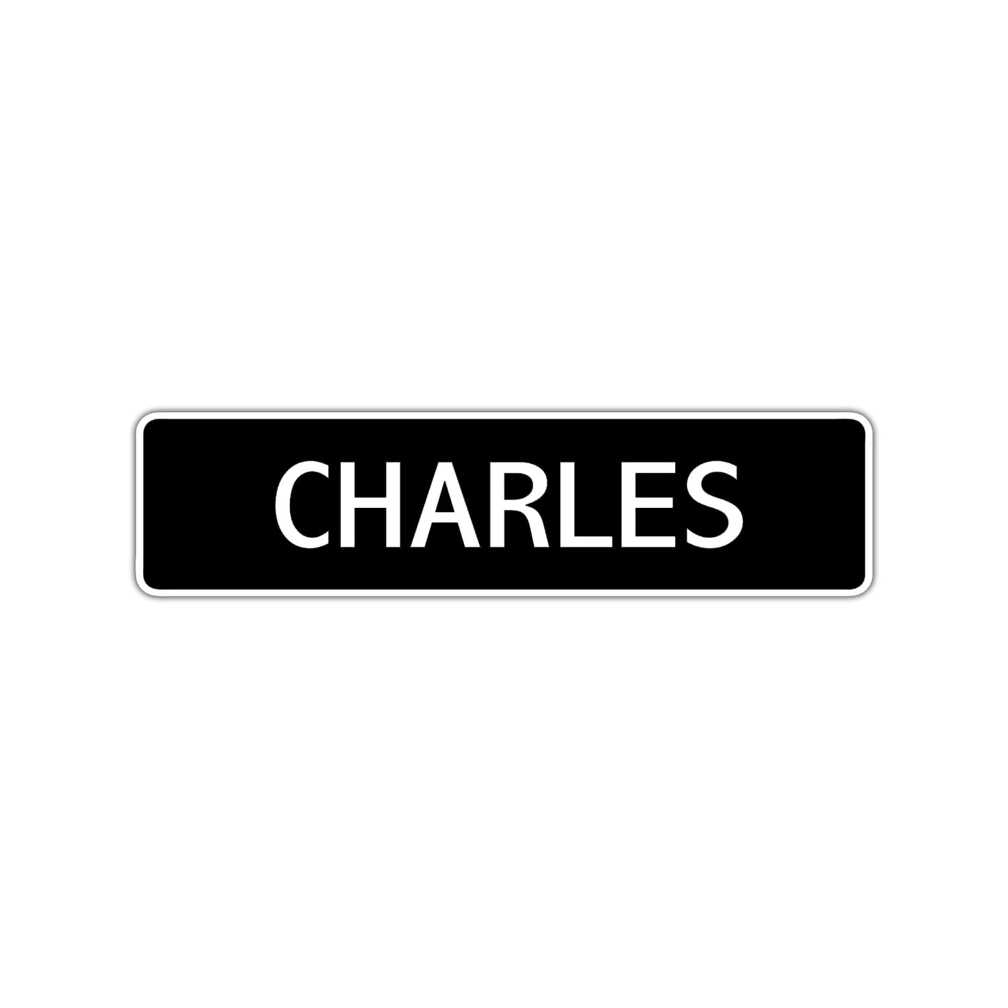 Charles Street Sign Children Name Room Plate