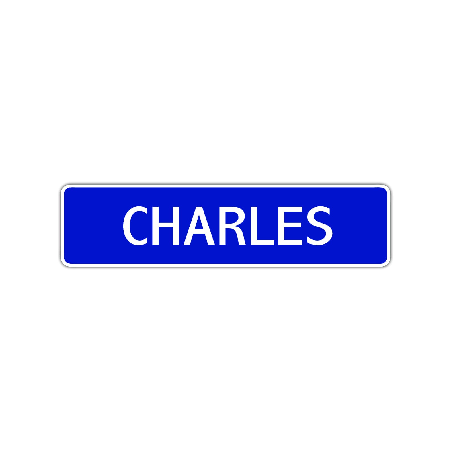 Charles Street Sign Children Name Room Plate