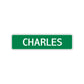 Charles Street Sign Children Name Room Plate