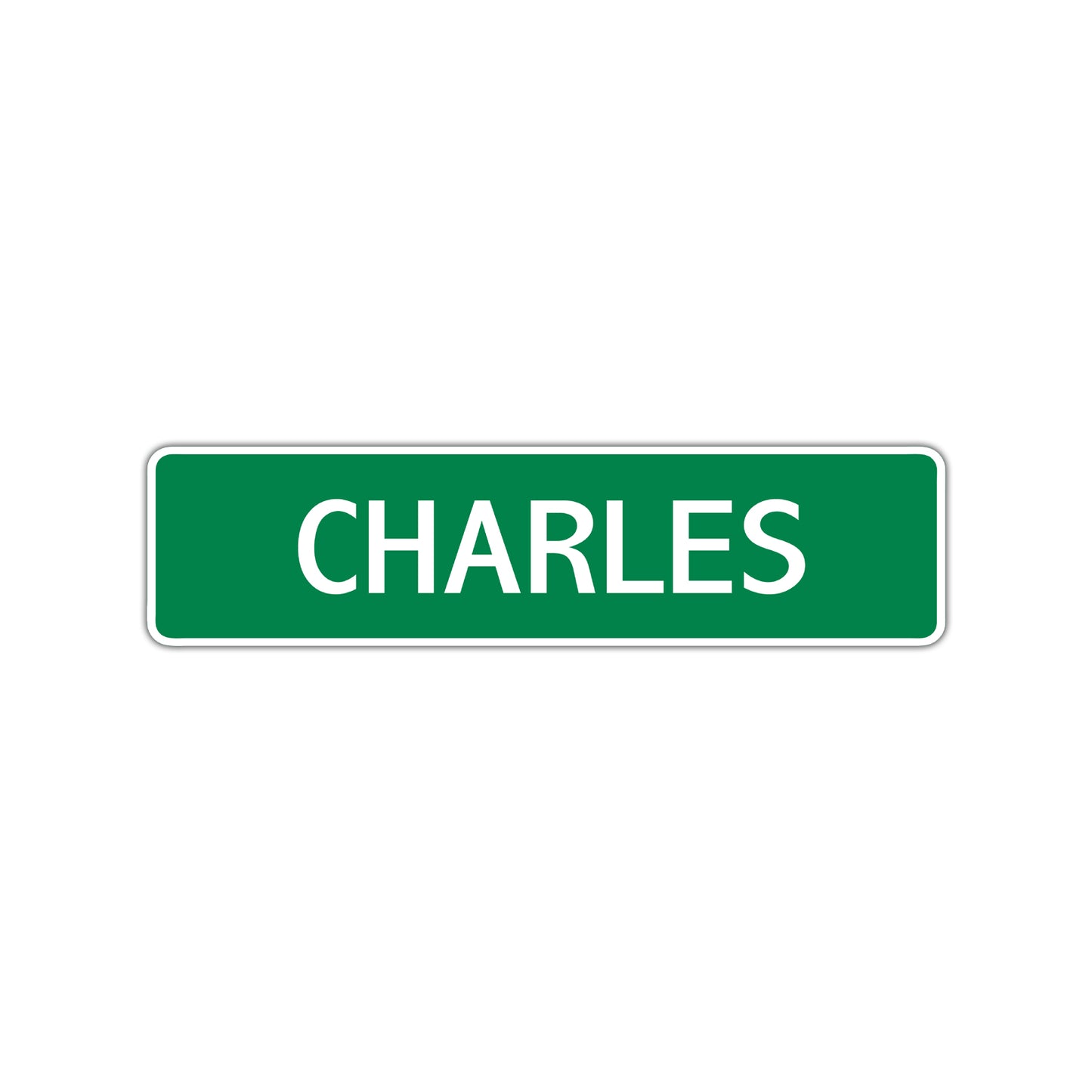 Charles Street Sign Children Name Room Plate