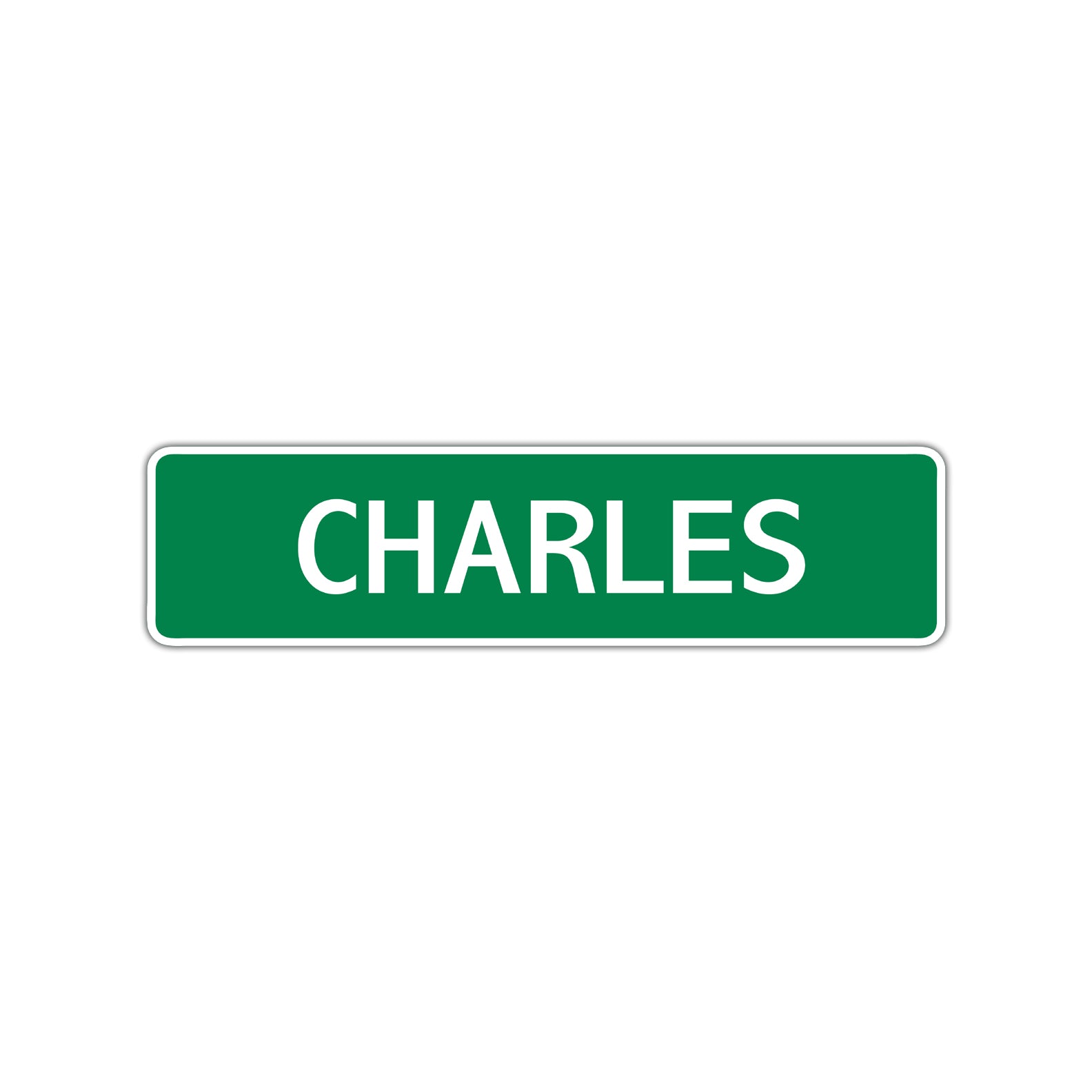 Charles Street Sign Children Name Room Plate