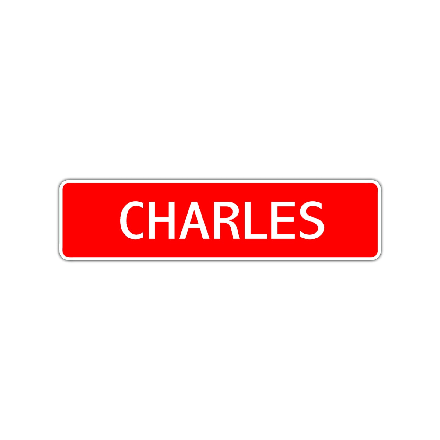 Charles Street Sign Children Name Room Plate