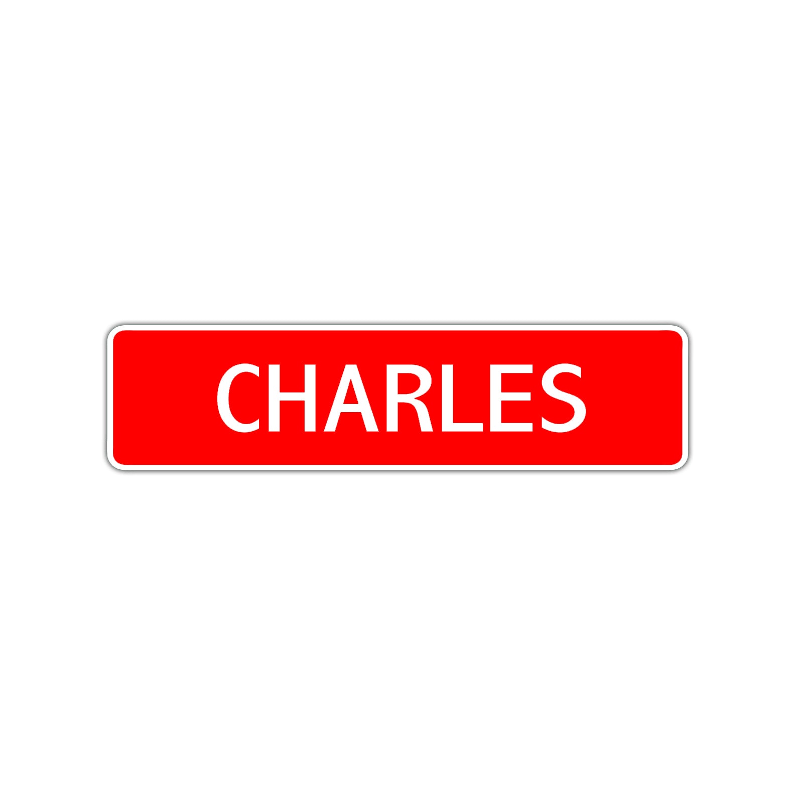 Charles Street Sign Children Name Room Plate
