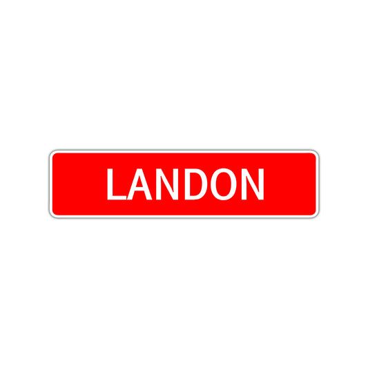Landon Street Sign Children Name Room Plate