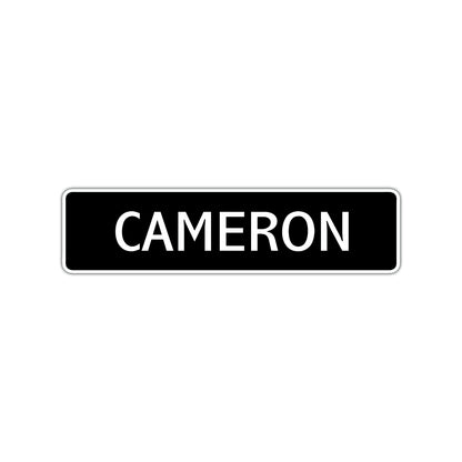 Cameron Street Sign Children Name Room Plate