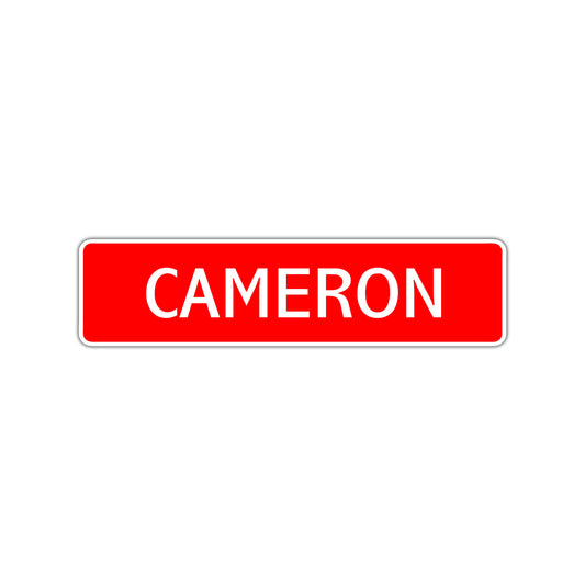 Cameron Street Sign Children Name Room Plate