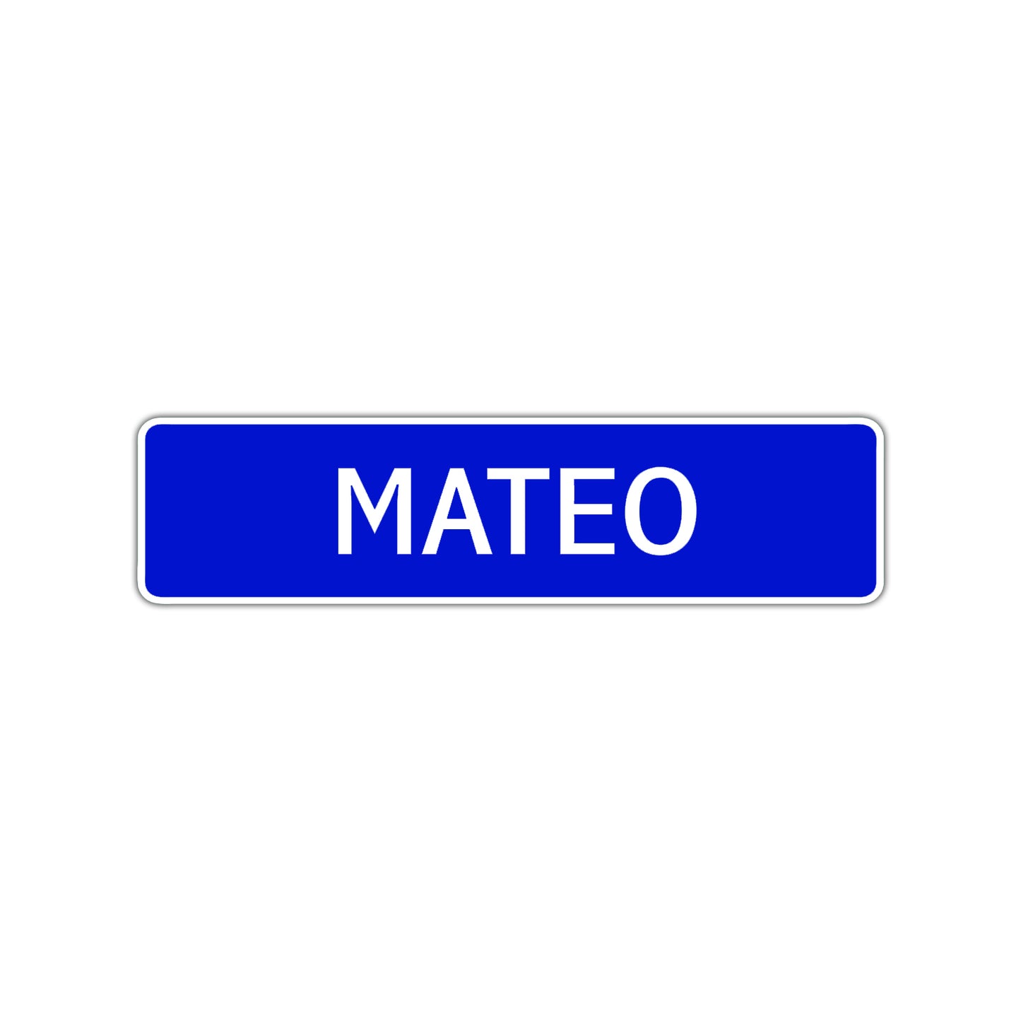 Mateo Street Sign Children Name Room Plate