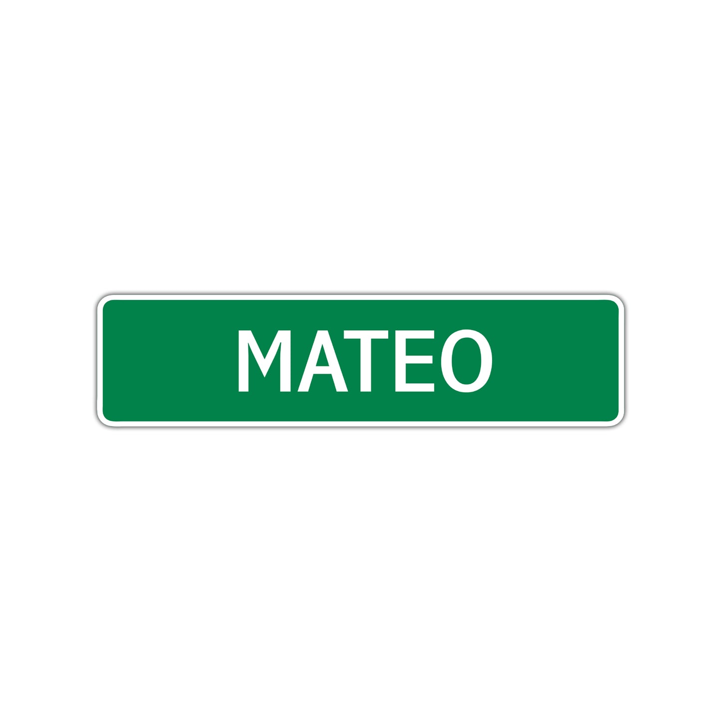Mateo Street Sign Children Name Room Plate